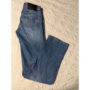 Rock & Roll Denim Revolver Slim Straight Leg Jeans Mens 31x36 Medium Wash Blue
